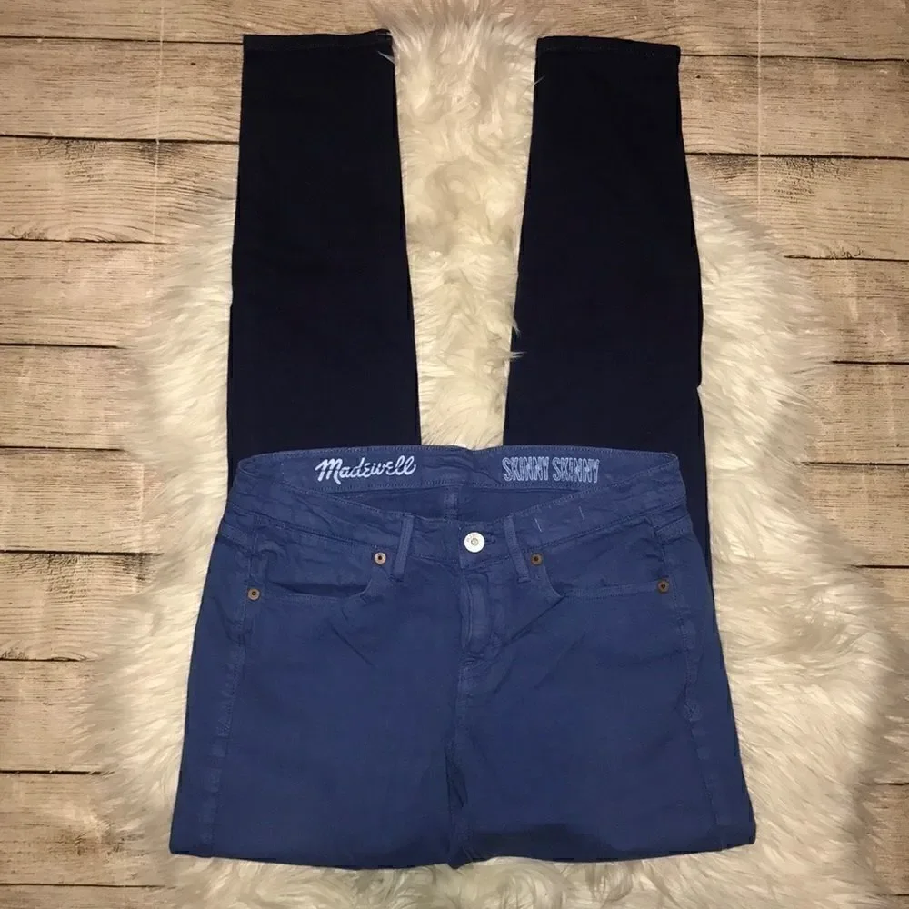 Madewell Skinny Skinny Blue Ombré Denim Jeans
